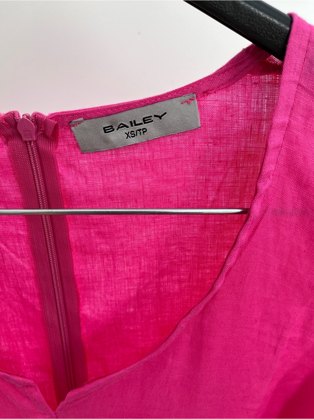 Bailey 100% linen flutter sleeve maxi dress with self belt XS pockets tie waist - Picture 6 of 10